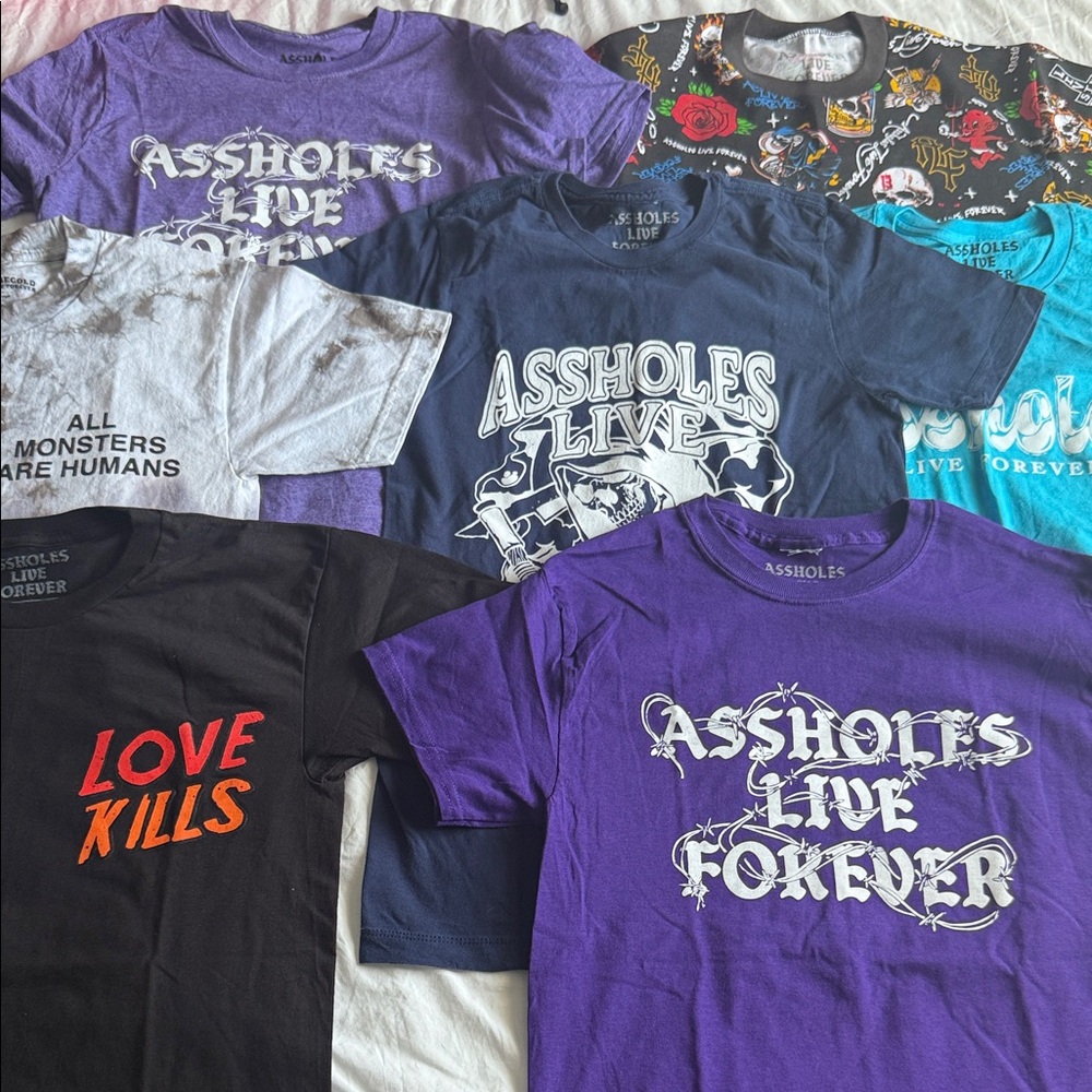 $9 MYSTERY T-SHIRT | Assholes Live Forever size small